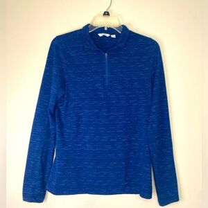 Women's Lady Hagen Blue Quarter Zip Long Sleeve Golf Pull Over Size Small